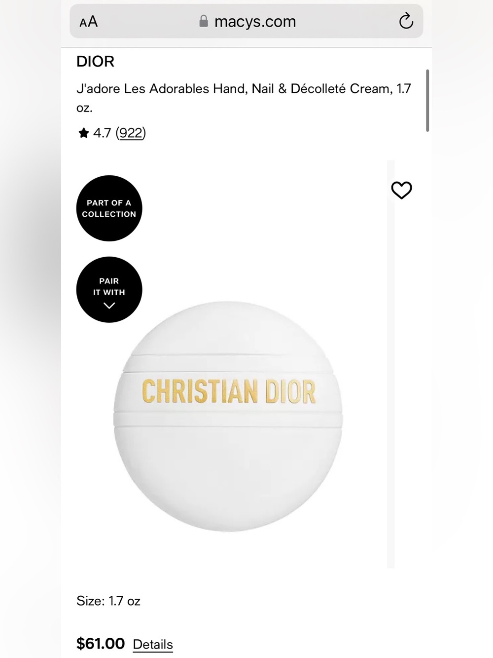 New In Box - DIOR Hand Cream - Picture 5 of 5